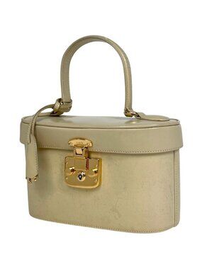 Gucci Ladylock Handbag Vanity Bag Vintage Leather